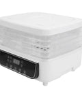 Top Shelf Food Dehydrator With Five Tier Trays And Smart Digital Timer delivers effortless 360 degree airflow in white.