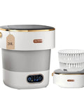 No Sweat Portable Washing Machine With Heavy Duty Spin Basket And 20 Liter Foldable Design for laundry in dorms and RVs.