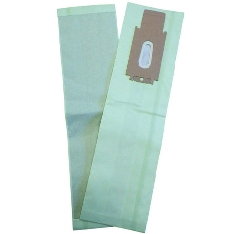 Green Double Wall Type CC Vacuum Bags For Oreck XL Upright Vacuums, Pack Of Eight, showing sliding closure detail