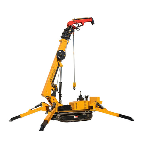 Workhorse Remote Controlled Hydraulic Lifting Crane With Portable Telescopic Boom For Indoor And Outdoor Construction Projects And Industrial Engineering Wireless Remote Operation For Confined Spaces, tracked base