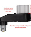 Two Pack 12V RS390 16000RPM Gearbox With DC Motor For Kids Ride On Cars And Toy Motorcycles Replacement Parts shown in side view