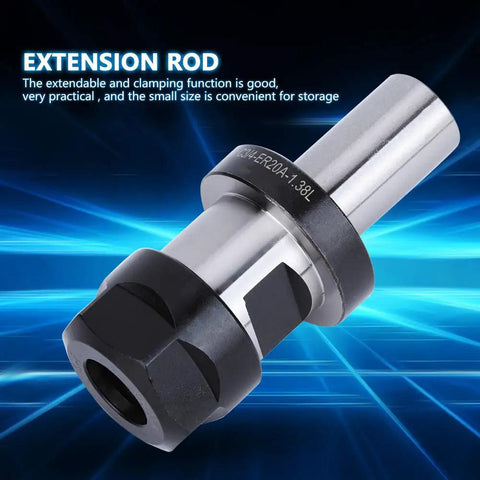 Heavy Duty Shaped Chuck Collet Lengthener Tool 1.38 L with extension design for CNC routers and secure clamping function.
