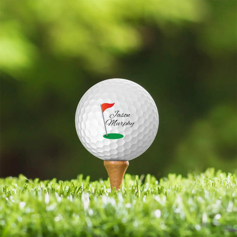 Personalized Name And Initial Golf Balls Set Of 6 For Custom Gifts USGA Approved With High Performance 2 Piece Construction