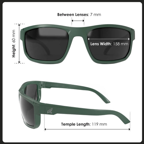 Defiance Z87 Safety Sunglasses With Polarized Aqua Precision Blue Mirror, Matte Marine Frame, Built To Last Shatter Resistant ANSI Compliant Glasses For Men, Polarized Safety Shades For Work, Outdoor Gear, Clear Vision In Any Scene
