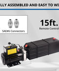 Beefy 16 Quart Hydraulic Power Unit 220V 2.2kW 3450 RPM Single Acting Pump for car lifts with SAE#6 connectors