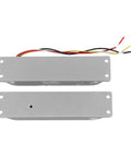 Heavy Duty Stainless Steel Electric Drop Bolt Lock With Adjustable Zero To Six Second Delay For Daily Entry Doors showing the aluminum housing and wiring.