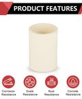 100 Pack CPVC Coupling Fittings 1 Inch Slip X Slip Heavy Duty Plumbing Connectors showcasing corrosion resistance features.