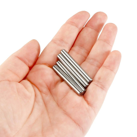 24 Pack Five Millimeter By Forty Millimeter Dowel Pins 304 Stainless Steel Pegs For Shelves And Furniture Supports in hand