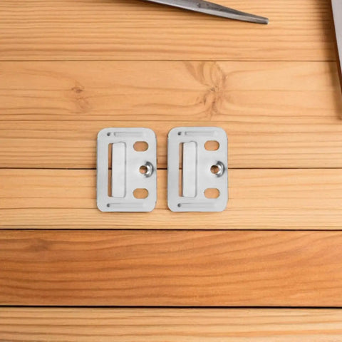 100 Pack Stainless Steel Wall Panel Clips For Home And Office Makes Renovations A Breeze No Sweat Installs. Close-up of two metal clips.