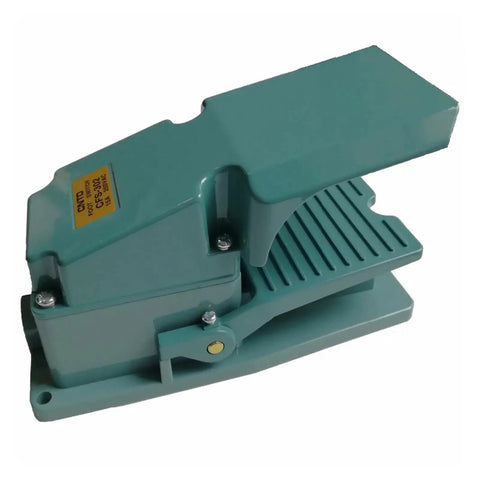 Emergency Stop Switch CFS-302 Self Reset Aluminum Pedal Foot Switch with Protective Guard for CNC Machines