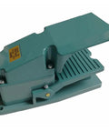 Emergency Stop Foot Switch With Aluminum Shell Protective Guard for CNC Machines and Welding Equipment, side view