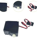 Smooth As Butter Slick Steering Servo Motor Replacement For RC Cars Plug And Play Quick Upgrade Tough Plastic Housing Beastly Torque Ready To Roll Hobby Parts, black servo motor with wires.