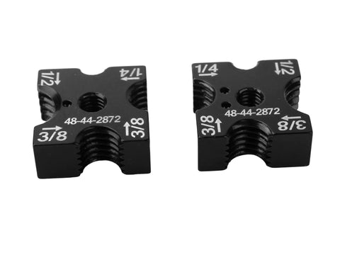 Replacement Cutting Die Set For Brushless Threaded Rod Cutter M18 2872-20 And 2872-21 with size markings 1/4, 3/8, 1/2 inch
