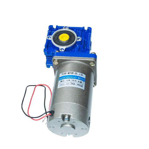 Top Shelf 90VDC Worm Geared Motor Delivering 120 Watt Output And Rock Solid 90 RPM Speed Reducer With Heavy Duty 480Kg Cm Torque Paired With A Slick Twenty To One Gearbox Arrangement