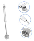 High-load soft close cabinet hinge with hydraulic rod and durable mounting plate.