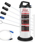 9L Pneumatic Oil Extractor Pump Vacuum Fluid Extractor for Automotive Engine Oil Change Large Capacity 2.4 Gallon with accessories