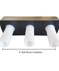Mobile Home 4 Inch Shower Valve With Two Handles Non Metallic Plastic Body Chrome Finish Acrylic Handles Quarter Turn Stops Built