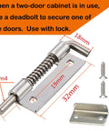 Heavy Duty Cabinet Lock With Keys For Single Or Double Doors Deadbolt Keyed Different shown with dimensions and hardware