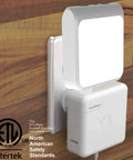 Plug In LED Night Light With Auto Dusk To Dawn Sensor Adjustable Brightness And Color Temperature From Warm White To Cool White Perfect For Bathroom Hallway Bedroom Kids Room Kitchen Stairway 6 Pack shown in wall outlet