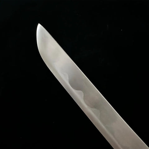 Close-up of a blade from the Red 3 Piece Samurai Sword Set With Display Stand Katana Collection Decorative Swords For Home Display