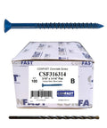 3/16 X 3-1/4 Inch Blue Flat Phillips Concrete Screw Anchor With Drill Bit, Self-Tapping Masonry Fastener in box of 100