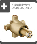 Three Way Diverter Shower Valve With M-Pact Common Valve System, brass construction, standard half inch connection shown