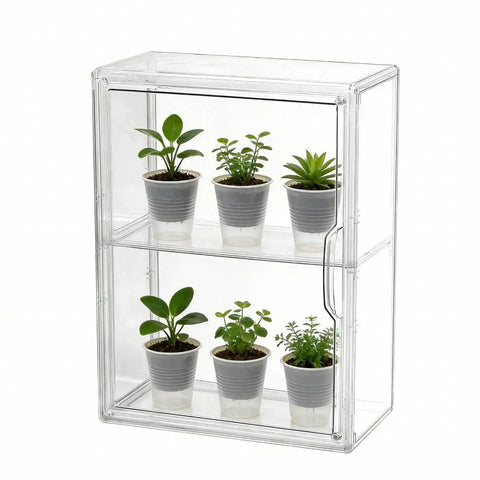 Indoor Mini Greenhouse Stackable For Small Plants With Clear Waterproof Door Compact Yet Dope 14 By 5.5 By 10.5 Inches Space Saving Seedling Starter For Windowsill Or Balcony Perfect For Urban Gardens