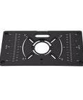 Heavy Duty Aluminum Router Table Insert Plates For Workshop Pros And 24X13X2 Inch Universal Flip Top Base showing measurement guides.
