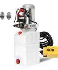 12V DC Double Acting Hydraulic Pump Power Unit With 6 Quart Tank For Lifting And Lowering Dump Trailers And Trucks