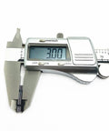 High Performance Carbide Grooving Insert PC9030 MGMN300‑M measured at 3.00 mm using a digital caliper for CNC lathe tasks.
