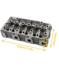 Heavy Duty Complete Cylinder Head Assembly With Precision Valves And Durable Sealing Gasket Kit For D1305 Motor RTV1100 side view with dimensions.