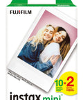 Fresh White Instant Camera Film Twin Pack For Mini Models in a box with images, 10 sheets per pack, glossy design.