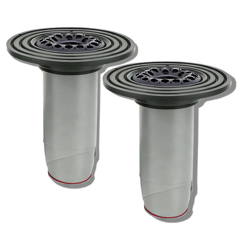 Two Pack Magnetic Drain Plugs With Anti Backflow Valve, Hair Filter, And Silicone Sealing Ring For Drains And Sewers 1.9 To 3.9 Inch