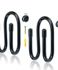 Pack Of 2 Bow Hanger Wall Mounts Adjustable Bow Holder Rack with screws, rings visible for display and storage