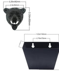 Badass Cast Iron Bear Head Beer Bottle Opener Wall Mounted With Cap Catcher Tray For Man Cave Chill Spot Or Garage Wall Rustic Grizzly Gear For Cold Ones dimensions diagram