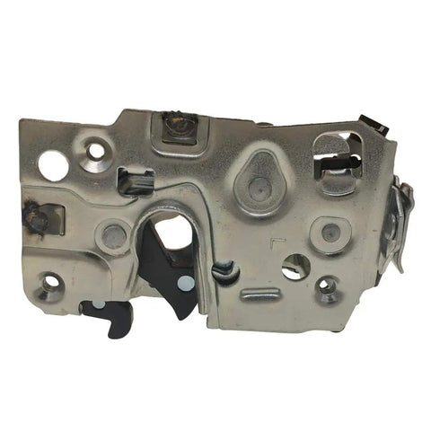 Dead Straight Bolt On Driver Door Lock Latch Assembly Fits Chevy And Gmc Trucks Oem Quality Replacement C1500 C2500 C3500 K1500 K2500 K3500 S10 Safari Yukon Suburban Kodiak, metallic assembly view.