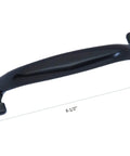 Door Pull Six And A Half Inch Steel Black Coated Surface Mount Two Pack With Mounting Hardware For Barn Garage Screen Doors Fence Gates