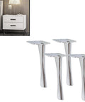 Thickened Metal Furniture Legs With Anti Slip Foot Pads Four Pack Replacement Feet displayed next to a bedside table.
