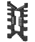 Hella Precise CNC Machined Aluminum Alloy Dovetail Jig Caliper for Woodworking Workbench Setup showing dual ruler scales.