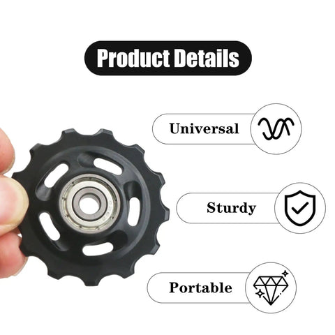 2 x 13T Bicycle Gear Jockey Wheels Upgrade For Most Bikes, Pro Grade Derailleur Pulleys With Sealed Bearings detail view