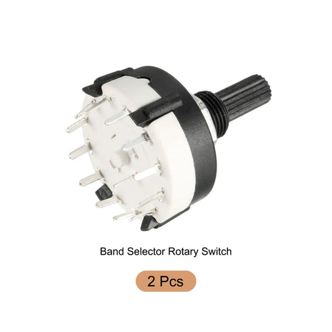 Dope Band Selector Rotary Switch With Knob 1 Pole 12 Throw, 1 Deck, 13 Pins, 2 pcs