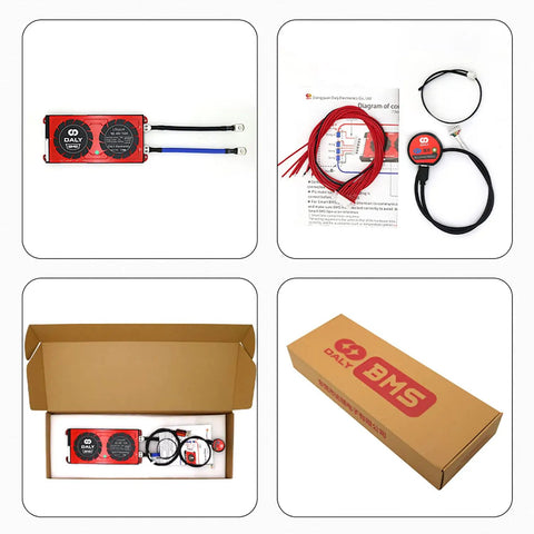 Rock Solid 36V BMS For 18650 Lithium Ion Battery Pack 60A 10S Protection Module with balance wires and packaging.