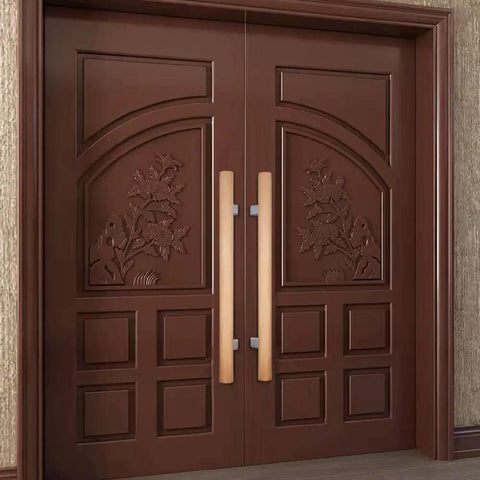 Kick Up Your Space With This Genuine Beech Wood Double Sided Push Pull Door Handle Featuring A Rock Solid 304 Stainless Steel Connector Extra Long Sixty Inch H Shape Bar Built Tough For Sauna Rooms And Daily Grind