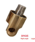 Brass Two Way Rotary Joint Swivel Union Three Eighths Inch Right Thread For Water Air Oil Piping Durable Swivel Coupling Rotation Two Direction Rotary Union Heavy Duty Hydraulic Connector, DN25 right angle brass connector
