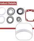 Heavy Duty Pneumatic Framing Nailer Maintenance Kit With O Ring Set Cylinder Seal And Rubber Gasket For Paslode 3250 F16 Air Tools, showing various seals and gaskets.