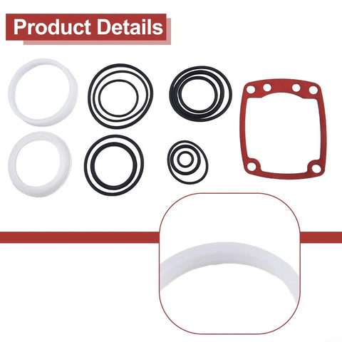 Heavy Duty Pneumatic Framing Nailer Maintenance Kit With O Ring Set Cylinder Seal And Rubber Gasket For Paslode 3250 F16 Air Tools, showing various seals and gaskets.