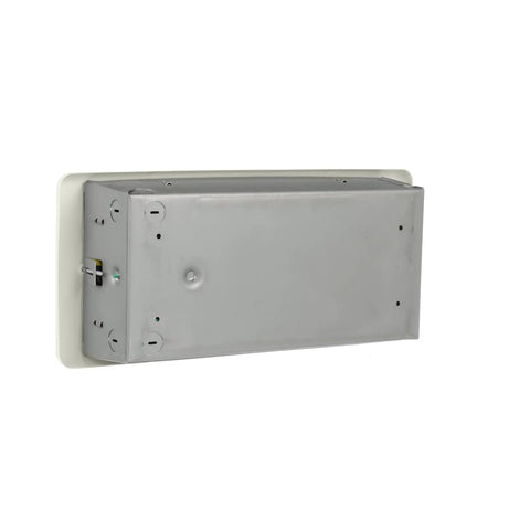 Rear view of Low Profile Fan Forced Wall Heater Without Thermostat, Standard Ivory Finish, 4300 Series, 750/562 Watt