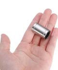 2Pcs LM10UU Linear Bearings Featuring 10mm Bore And 19mm Outer Diameter double rubber seals held in hand.