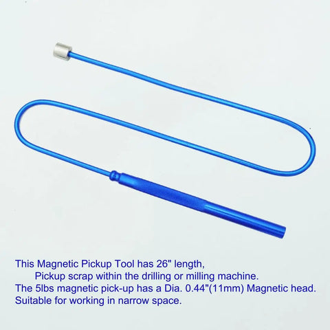 Flexible Magnetic Pickup Tool Set 26 Inch Bendable Reach With 2Lb And 5Lb Magnetic Heads Narrow Spaces Retriever.