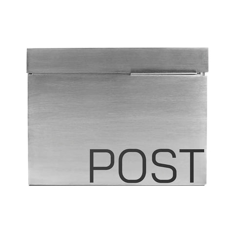 Modern Wall Mounted Mailbox In Rust Resistant Stainless Steel Built For Outdoor Use Weatherproof And Durable Design